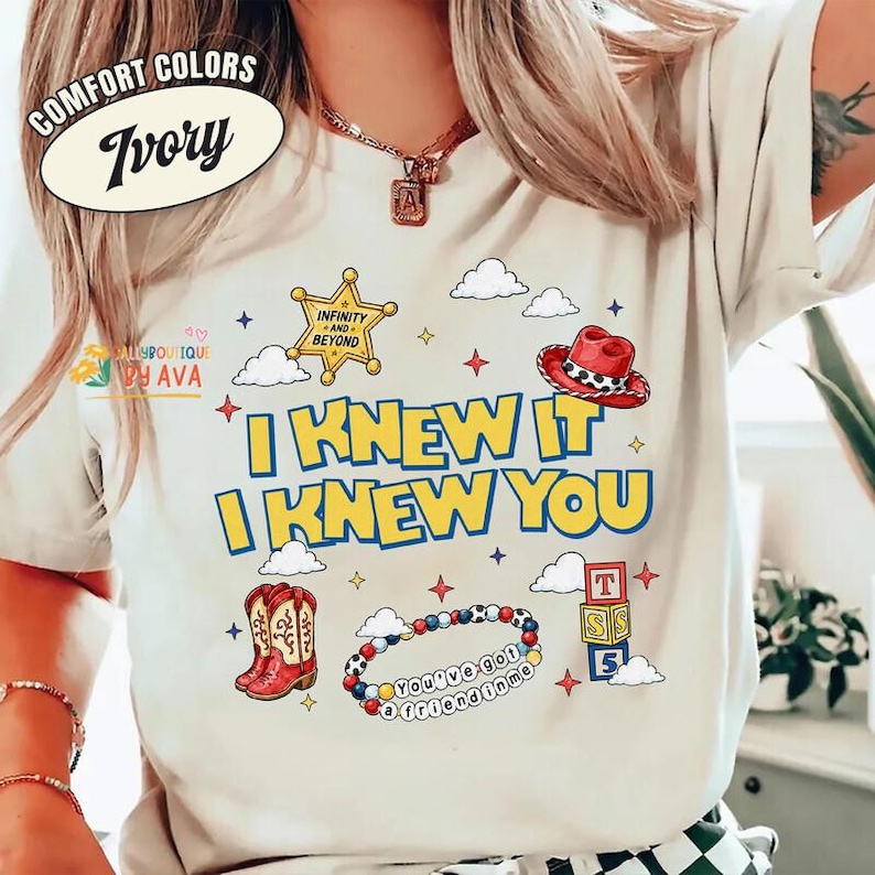 Chemise Je le savais, je savais que tu allais avoir 5 ans, chemise Toy Story 5, DisneylandToy Story 5 anniversaire, chemise anniversaire Toy Story image 1