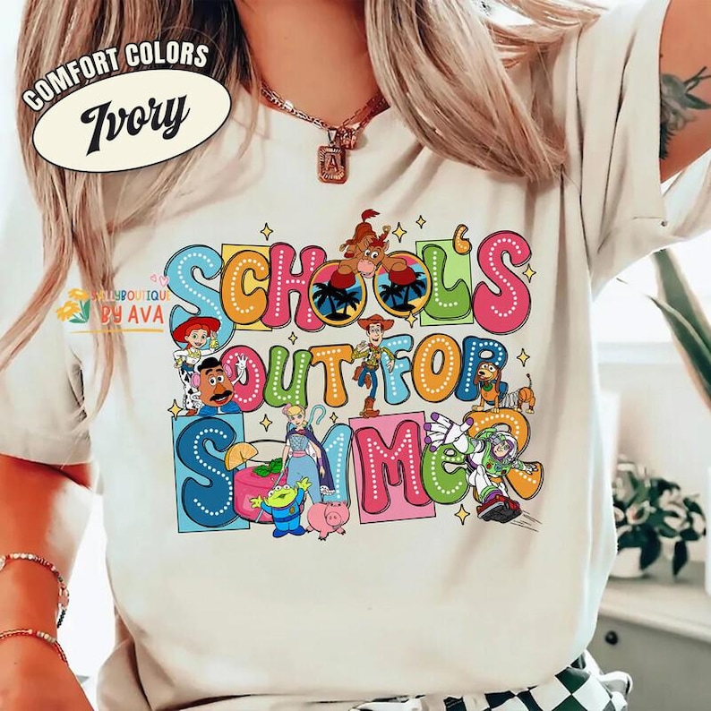 Toy Story School's Out For Summer Last Day of School Shirt, School’s Out Shirt, Teacher Summer Tee, Teacher Appreciation Tee image 1