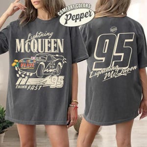 Vintage Lightning Mcqueen Comfort Shirt, Disneyland Cars Shirt, Disneyland Pixar Cars Shirt, Cars Family Vacation 2026 Tee, Cars land shirt image 1