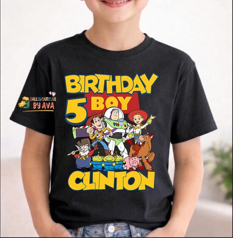 Custom Disneyland Toy Story Birthday Boy Family Matching Shirt, Pixar Toy Story Birthday Squad Shirt, Disneyland Birthday Vacation Tees afbeelding 3