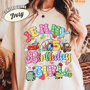 Custom Disneyland Cars Family Birthday Shirts, Lightning McQueen Cars Sally Tow Mater Shirt, Family Matching Birthday Shirt, Birthday Gifts afbeelding 5