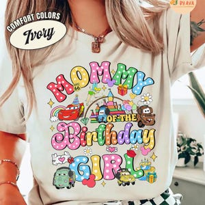 Custom Disneyland Cars Family Birthday Shirts, Lightning McQueen Cars Sally Tow Mater Shirt, Family Matching Birthday Shirt, Birthday Gifts afbeelding 2