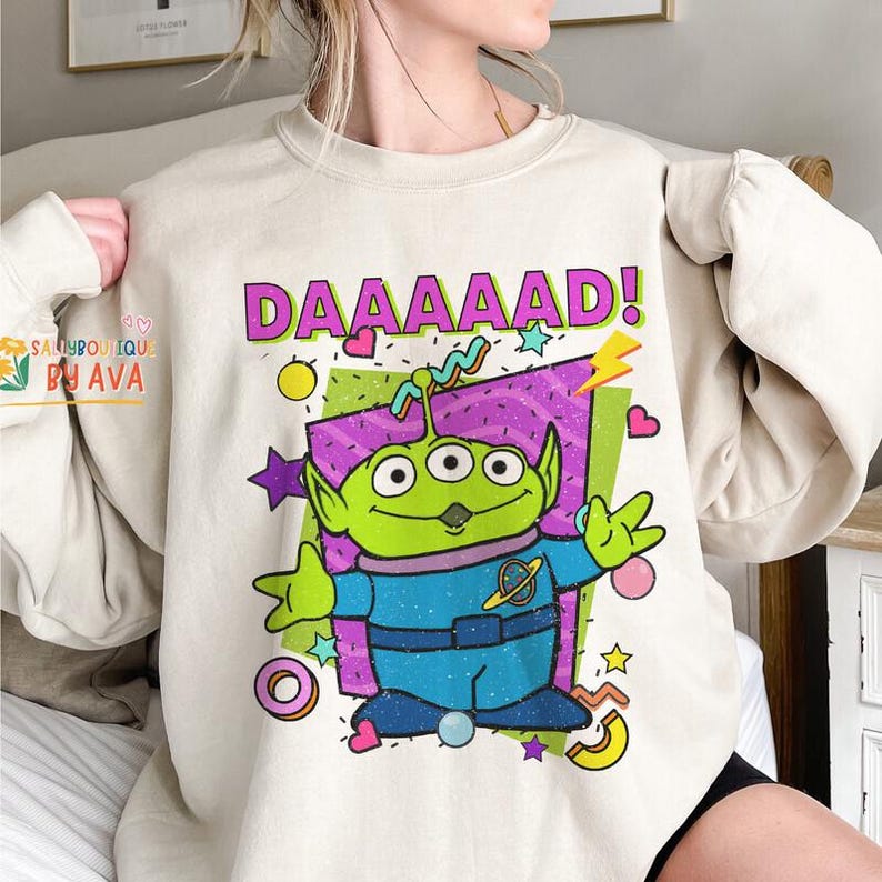 Funny Disneyland Pixar Toy Story Alien MOM DAD Couples Shirt, Mother's Day Gift, Father's Day, Disneyland Trip, Family Birthday Matching Tee image 3