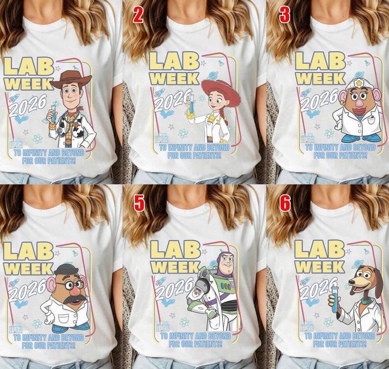 Lab Week 2026 Toy Story Shirt, Lab Story Science Team Tee, Funny Lab Week Outfit, Medical Lab Appreciation Shirt, Group Lab Tee image 5