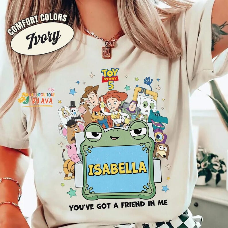 Custom Toy Story 5 Movie Shirt, Lilypad Buzz Lightyear Woody Jessie Toy Story Land You've Got a Friend In Me, Disneyland Group Shirt imagem 4