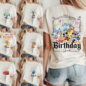 Custom All Disneyland Birthday Shirt, Best Birthday Ever, Disneyland Birthday Boy Girl, Birthday Squad, Mickey and Friends Birthday Trip Tee image 3