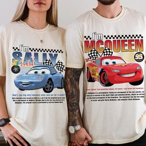 Retro Lightning Mcqueen Sally Couple Shirt, Pixar Cars Land Shirt, Disneyland Couple Matching Tee, Radiator Springs Shirt, Couple Outfits image 4