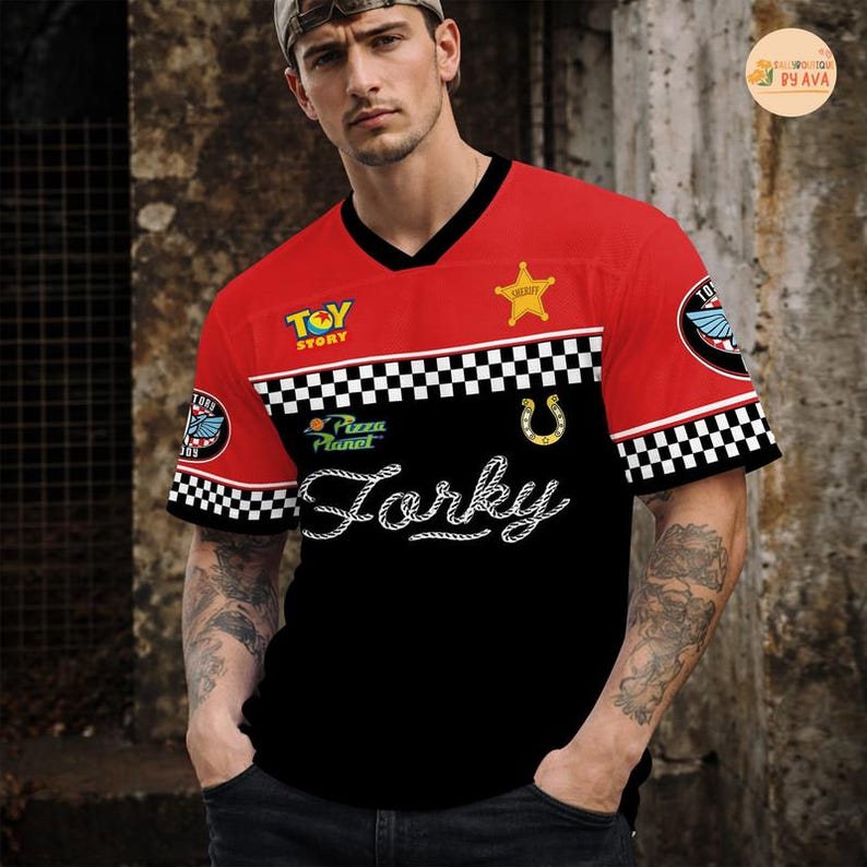 Custom Disneyland Toy Story Forky Football Jersey, Croptop Football Jersey, Disneyland Shirt, Disneyland Birthday Gift for Kids image 2