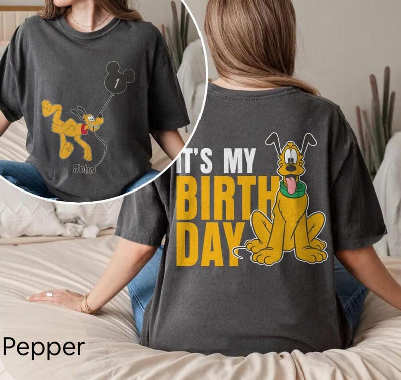 Custom Name Age Disneyland Mickey and Friends With Balloon Shirt, Personalized It's My Birthday Gift, Disneyland Family Matching Shirt 2026 image 4
