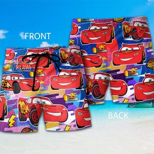 Disneyland Cars Hawaiian Shirt,Lightning Mcqueen Tow Mater Hawaiian Shirt, Summer Car Aloha Shirt, Car Pixar Hawaiian Button Up Shirt image 3