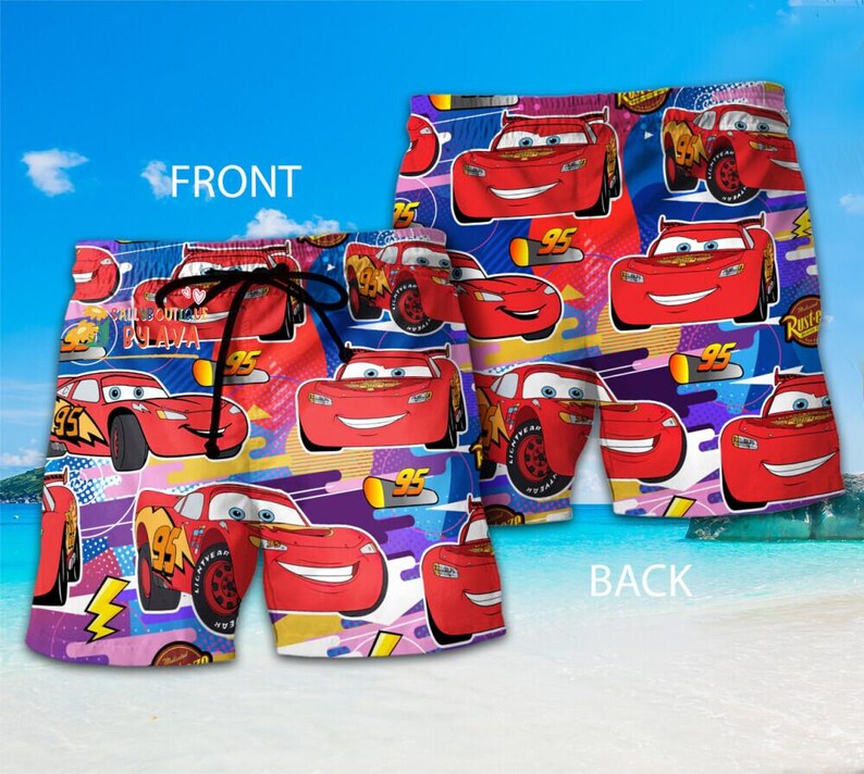 Disneyland Cars Hawaiian Shirt,Lightning Mcqueen Tow Mater Hawaiian Shirt, Summer Car Aloha Shirt, Car Pixar Hawaiian Button Up Shirt image 3
