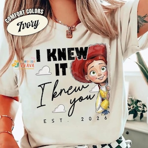 Camiseta de Jessie Cow Girl de Toy Story 5 "Lo sabía, te conocía", Camiseta vaquera estilo western, Camiseta de Toy Story de Disneyland, Camiseta de la amistad de Toy Story 5 imagen 3