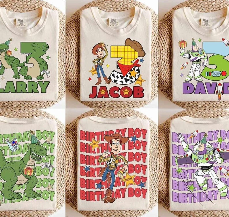 Custom Disneyland Toy Story Birthday shirts, Disneyland Birthday Squad Crew Boy Girl shirts, Toy Story Birthday Family Shirt, Birthday Party image 2