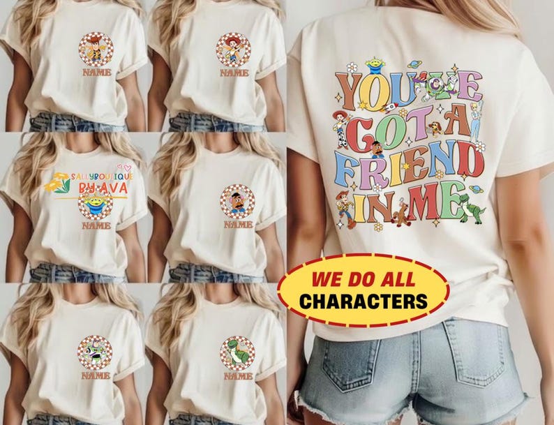 You've Got A Friend In Me Toy Story Shirt, Toy Story Family Matching Shirt, Woody Buzz Lightyear Toy Story Shirt, Toy Story Birthday Shirt image 1