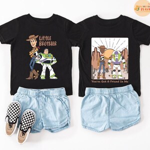 Toy Story Brothers Shirt, Disneyland Big and Little Bro Matching Tee, Woody Buzz Lightyear Family Sweatshirt, Toy Story Siblings Gift immagine 3