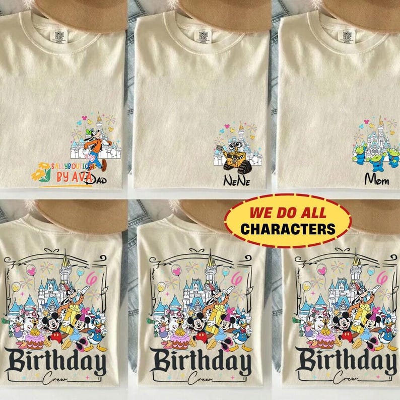 Custom All Disneyland Birthday Shirt, Best Birthday Ever, Disneyland Birthday Boy Girl, Birthday Squad, Mickey and Friends Birthday Trip Tee image 1