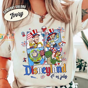 Disneyland Balloons Toy Story 4th of July Shirt, America Red White Blue Shirts, 250th USA Anniversary Shirt, Independence Day Tee 2026 image 6