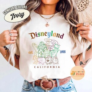 Disneyland Toy Story Est 1955 California Shirt, Disneyland Retro Toy Story Characters Shirt, Woody, Buzz, Jessie, Bo Peep Group Matching Tee image 4