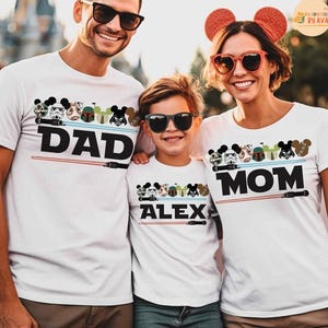 Custom Starwars Mickey Ears Family Shirts, Family Birthday Matching Tees, Galaxy's Edge T-Shirts, Disneyland StarWars Family Trip Tees 2026 image 3