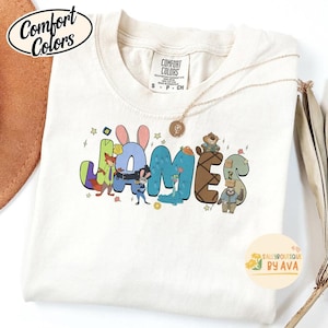 Camiseta con nombre personalizado de los personajes de Zootopia 2 de Disneyland, camiseta de Judy Hopps, Nick Wilde y Gary DeSnake, viaje familiar a Disneyland, cumpleaños de Zootopia 2 para niña. imagen 1