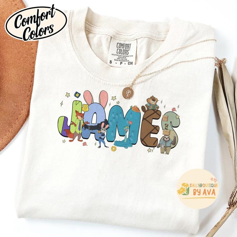 Camiseta con nombre personalizado de los personajes de Zootopia 2 de Disneyland, camiseta de Judy Hopps, Nick Wilde y Gary DeSnake, viaje familiar a Disneyland, cumpleaños de Zootopia 2 para niña. imagen 1