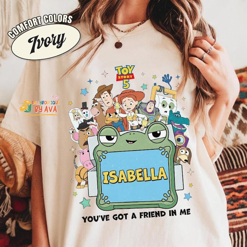 Custom Toy Story 5 Movie Shirt, Lilypad Buzz Lightyear Woody Jessie Toy Story Land You've Got a Friend In Me, Disneyland Group Shirt imagem 2