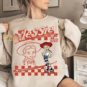 Retro Disneyland Pixar Toy Story All Characters Villains Checkered Signature Shirt, Woody, Buzz, Jessie, Bo Peep,Personalized Group Matching image 5