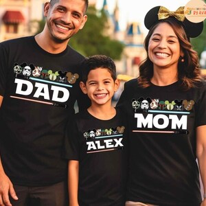 Custom Starwars Mickey Ears Family Shirts, Family Birthday Matching Tees, Galaxy's Edge T-Shirts, Disneyland StarWars Family Trip Tees 2026 image 2