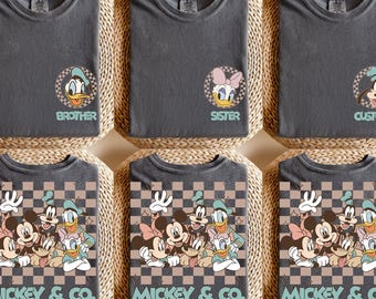 Custom Mickey & Co Shirt, Retro Mickey and Friends Shirt, Retro Disneyland Trip Shirt, Disneyland Family Vacation Shirt