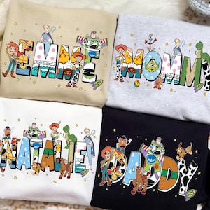 Custom Toy Story Family Matching Comfort Colors Shirt, Disneyland Mom Dad T-shirt, Personalized Gift Disneyland Trip, Disneyland Birthday Bild 1