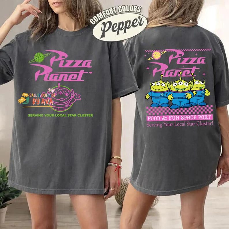 Aliens Pizza Planet T-Shirt,Toy Story Alien Shirt, Toy Story Family Shirt, Funny Pizza shirt, Disneyworld Shirt,Disneyland Trip Shirt image 2