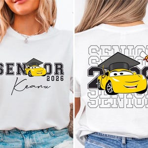 Disneyland Cars Graduation 2026 T-shirt, School Graduation. Class Of 2026 Graduation 2026 Tee, Graduation Squad, Graduation Shirt image 3