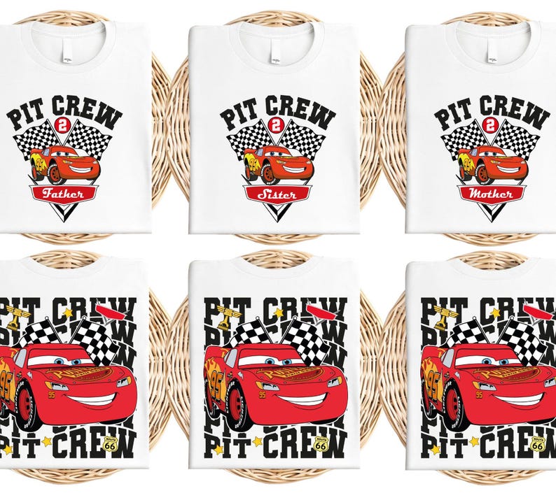 Pit Crew Birthday Shirt, Lightning McQueen Birthday Boy Tee, Two Fast Race Car Birthday Boy Shirt, Disneyland Cars Family Birthday Party image 4