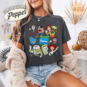 Custom Name Toy Story 5 Movie Shirt, Lilypad Buzz Lightyear Woody Jessie Toy Story Land You've Got a Friend In Me Adult & Kids Shirt image 5
