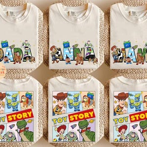 Custom Toy Story 5 Mommy Daddy Shirt, Mom Dad Life Tee, Dad and Mom Shirt, Mother Father Gift, Lilypad Buzz Woody Disneyland Family Trip Bild 1