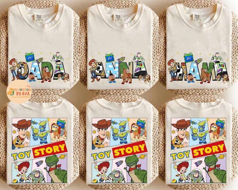 Custom Toy Story 5 Mommy Daddy Shirt, Mom Dad Life Tee, Dad and Mom Shirt, Mother Father Gift, Lilypad Buzz Woody Disneyland Family Trip Bild 1