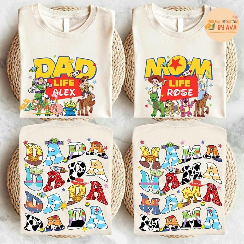 Disneyland Toy Story Mom Dad Life Shirt, Toy Story Dad Tee, Toy Story Family Tee,Toy Story Mom Shirt, Gift For Dad, Gift For Mom, Couple Tee image 2