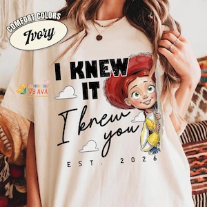 Camiseta de Jessie Cow Girl de Toy Story 5 "Lo sabía, te conocía", Camiseta vaquera estilo western, Camiseta de Toy Story de Disneyland, Camiseta de la amistad de Toy Story 5 imagen 1