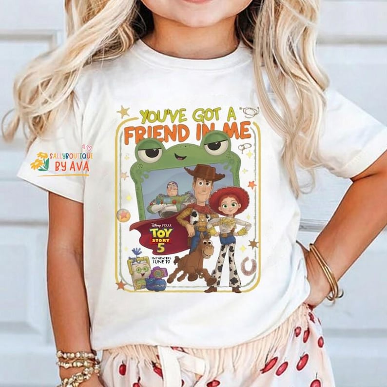 You've Got A Friend In Me Shirt, Toy Story 5 In Theaters June 19 T-Shirt, Funny Family Matching Gift, Lilypad Buzz Woody Jessie Toy Story image 3