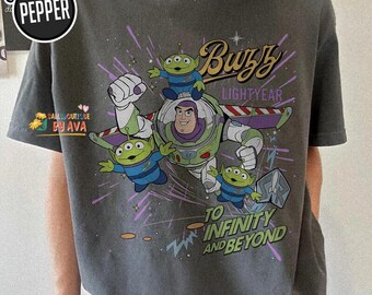 Vintage Buzz Lightyear To Infinity And Beyond Shirt, Retro Toy Story Alien Disneyland Pixar Tee, Space Ranger, Disneyland Family Trip Shirt