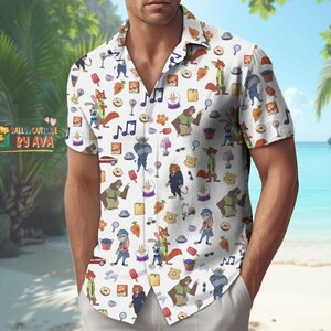Disneyland Zootopia Hawaiian Shirt, Judy And Nick Shirt for Men Women,Disneyland Animal Characters Shirt, Zootopia Summer Gift For Fan image 2