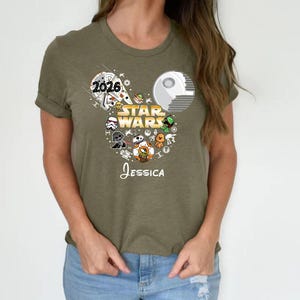 Custom Disneyland Starwars 2026 Trip Shirts, Disneyland Starwars Mickey Ear Shirt, Starwars Family Matching Birthday Shirts, Couple Shirts image 5