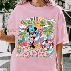 Camiseta de Minnie Daisy de Disneyland para el verano, Crucero con mi mejor amiga, Camiseta del crucero de chicas de Disneyland de verano 2026, Camiseta de mejores amigas, Viaje de chicas con mejores amigas imagen 4