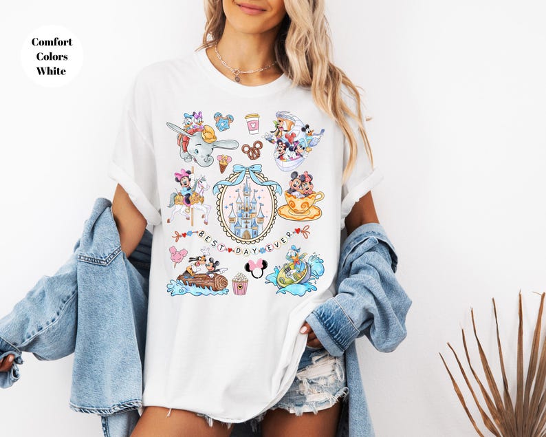 Coquette Bow Disneyland Best Day Ever Shirt, Disneyland Family Vacation Shirt, Disneyworld Mickey and Friends Shirt, Disneyland Trip 2026 image 3