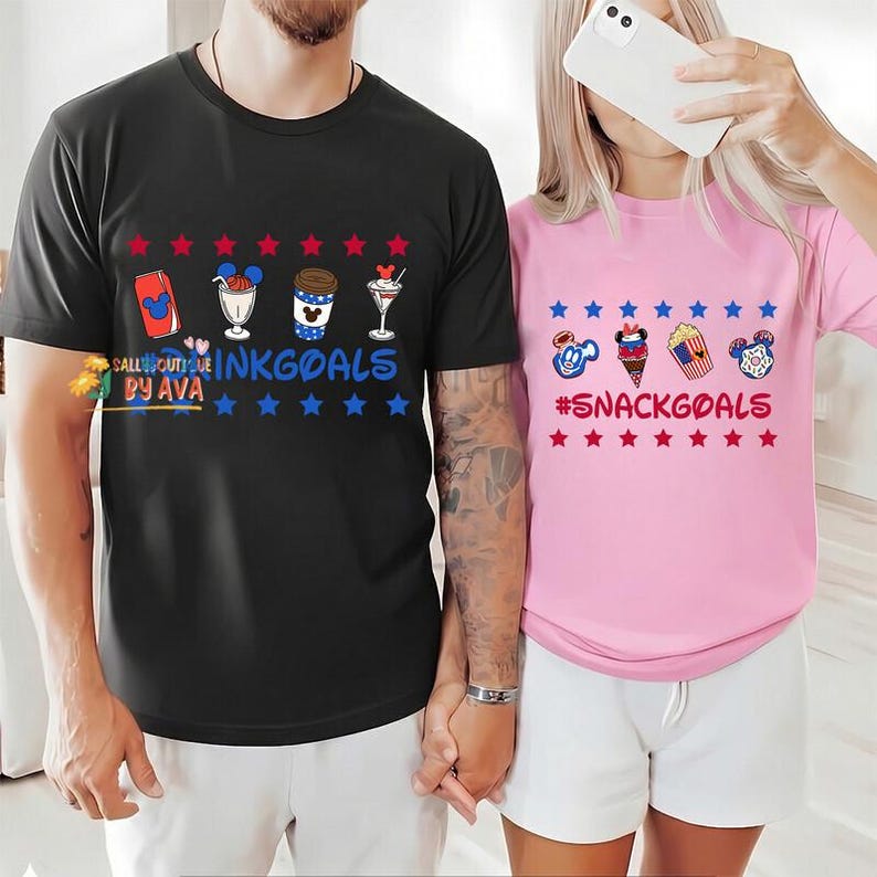 Mickey And Friends 4th Of July Snack Drinks Shirt, America Shirt, Happy Independence Day Shirt, 250 Years Celebration Shirt image 1