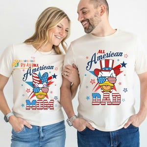 Personalized Disneyland Mickey and Friends 4th of July Shirt, All American Mom Dad Family Matching, Happy Independence Day, 250 Years Shirts image 3