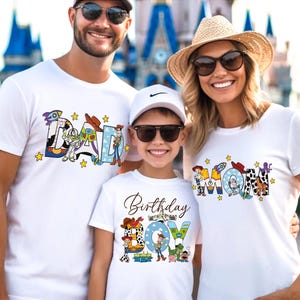 Custom Toy Story Birthday Shirt, Mom Of The Birthday Boy Sweater, Dad Of The Birthday Boy Tee, Disneyland Family Birthday Trip 画像 1