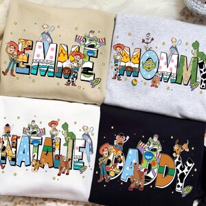 Custom Toy Story Family Matching Comfort Colors Shirt, Disneyland Mom Dad T-shirt, Personalized Gift Disneyland Trip, Disneyland Birthday 画像 3