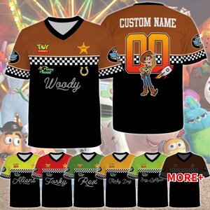 Custom Disneyland Toy Story Buzz Lightyear Football Jersey, Croptop Football Jersey, Disneyland Shirt, Disneyland Birthday Gift for Kids image 4