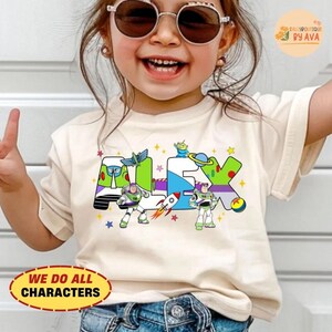 Disneyland Buzz Lightyear Custom Name Shirt, Personalized Toy Story Birthday Name Shirt, Toy Story Birthday Shirt, Family Birthday Matching image 2